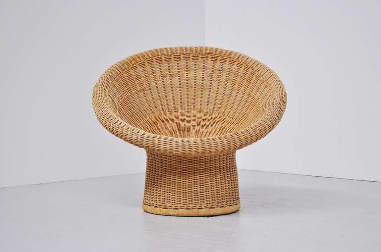 Egon Eiermann E10 Wicker Lounge Chair 1949