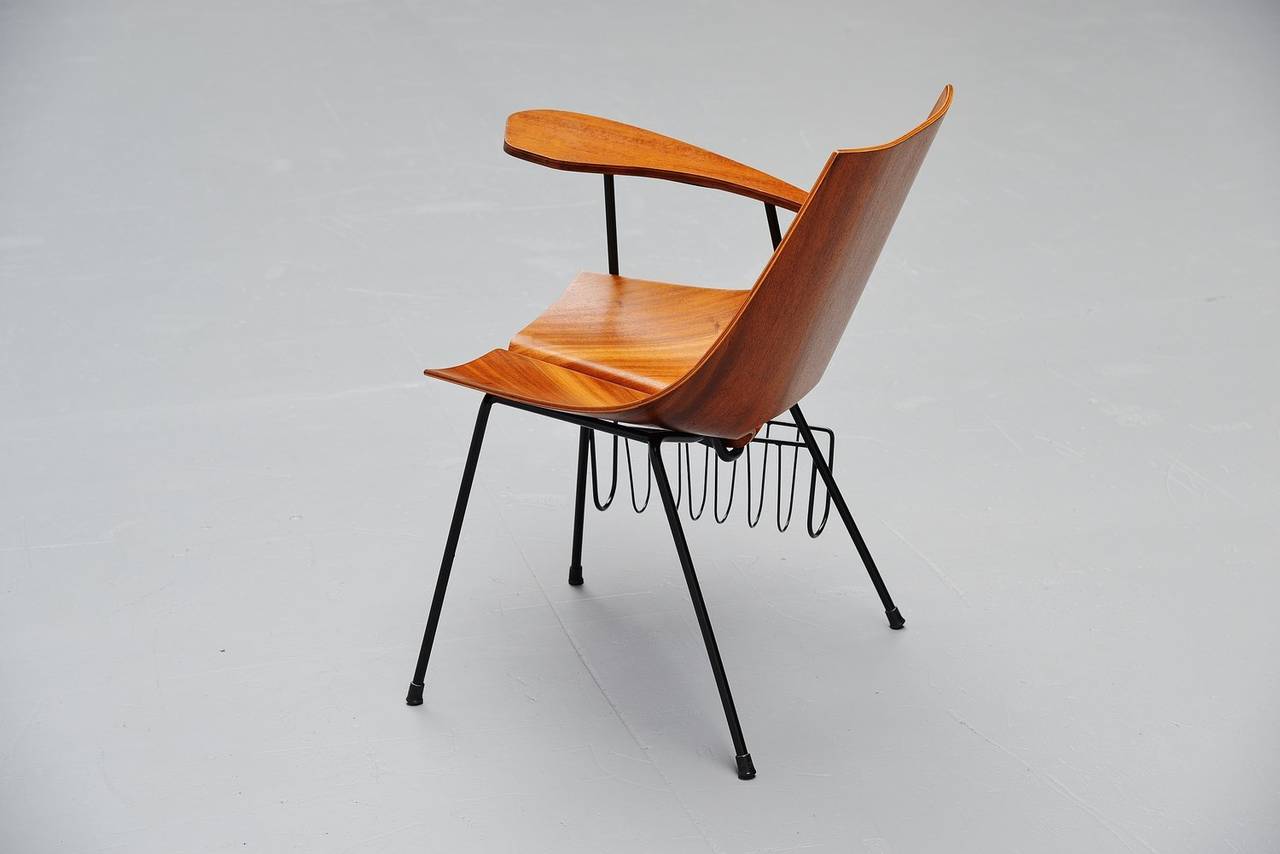 Vittorio Nobili Attributed Side Chair, Italy, 1950 In Excellent Condition In Roosendaal, Noord Brabant
