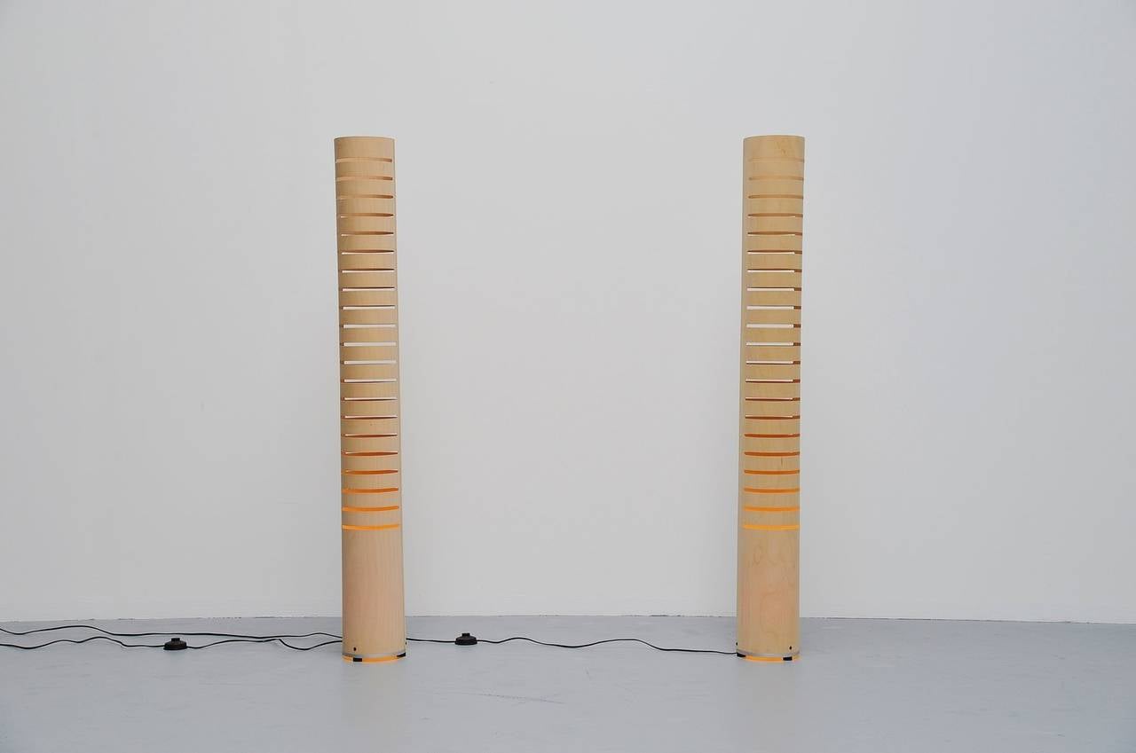 Pair of Ruud Jan Kokke Brown Floor Lamp, Holland, 1998 1