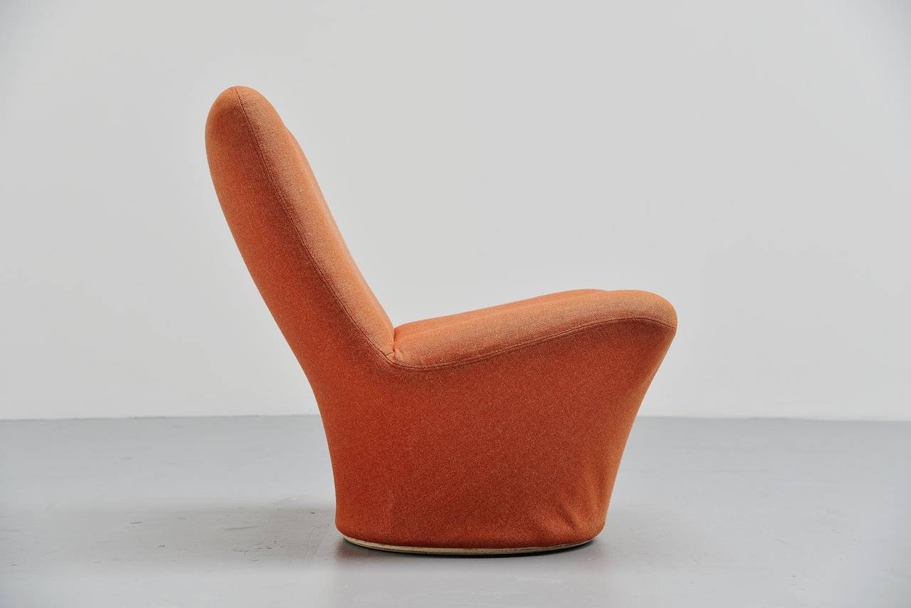 Dutch Pierre Paulin F596 Longue Chair, Artifort, 1967