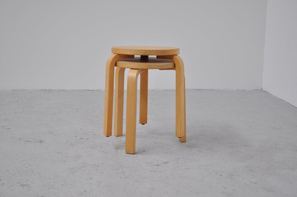 Mid-20th Century Alvar Aalto Artek stools Mod 60