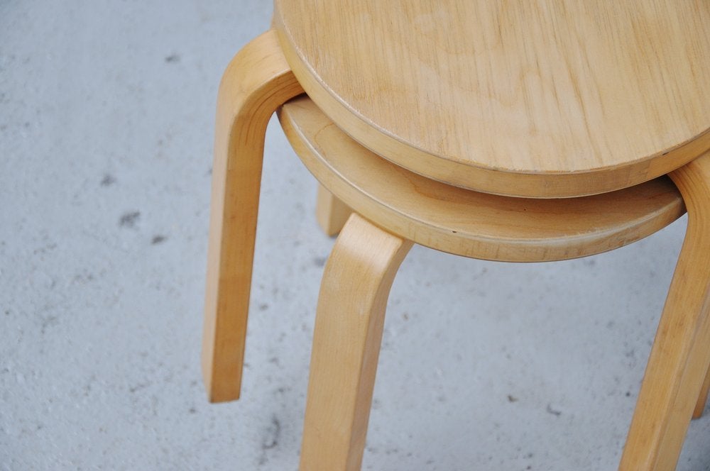 Plywood Alvar Aalto Artek stools Mod 60