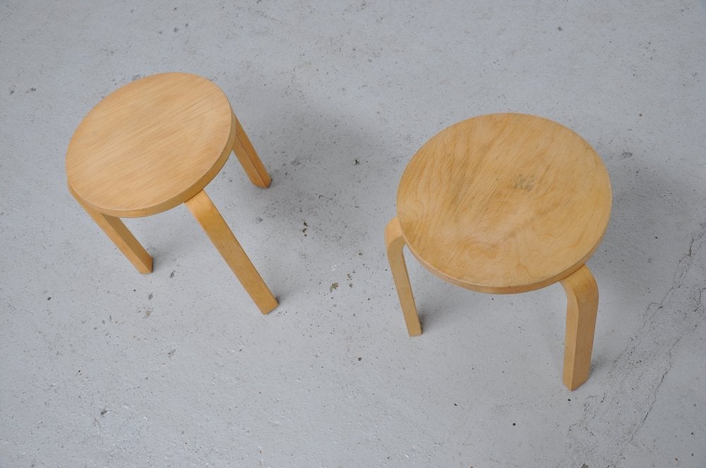Alvar Aalto Artek stools Mod 60 2