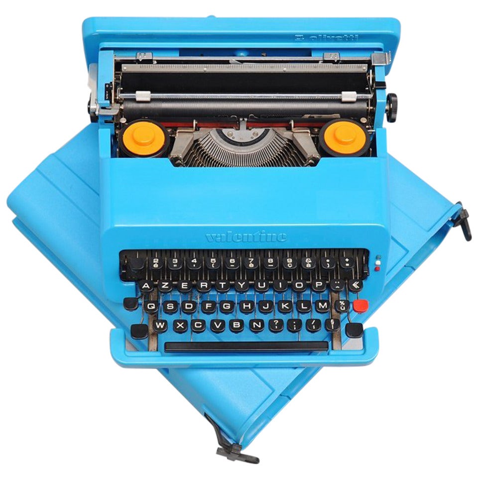Ettore Sottsass Olivetti Valentine Typewriter in Blue, 1969