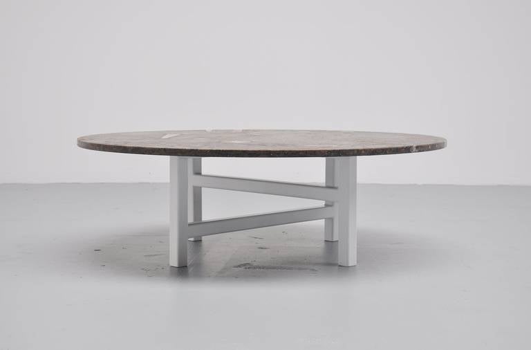 Mid-Century Modern Heinz Lilienthal Fossil Stone Coffee Table, Germany, 1970