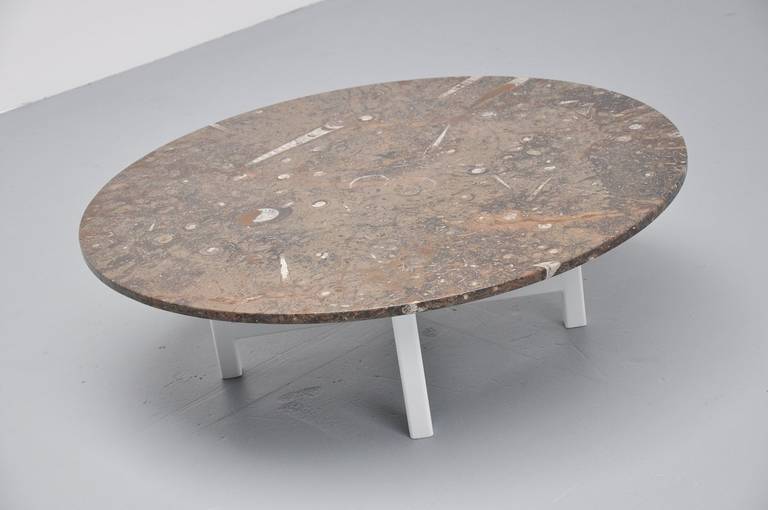 Heinz Lilienthal Fossil Stone Coffee Table, Germany, 1970 In Good Condition In Roosendaal, Noord Brabant