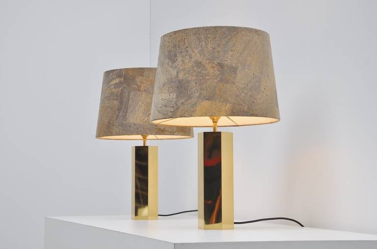 Ingo Maurer Pair of Table Lamps in Brass, Germany, 1962 1