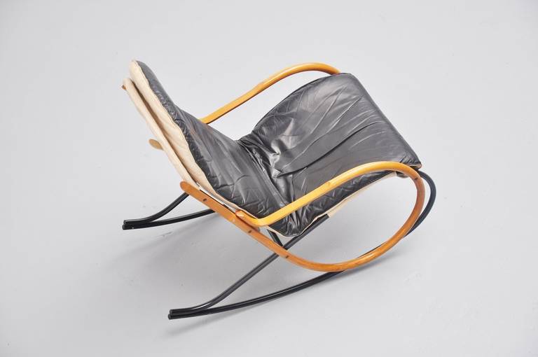 Late 20th Century Paul Tuttle Nonna Rocking Chair for Strässle, 1972