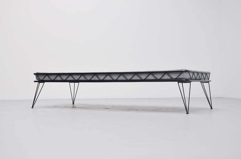 Mid-Century Modern Wim Rietveld Arielle Daybed Black and Grey, Holland, 1955
