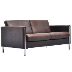 Pierre Paulin 442/2 sofa in brown leather Artifort 1962