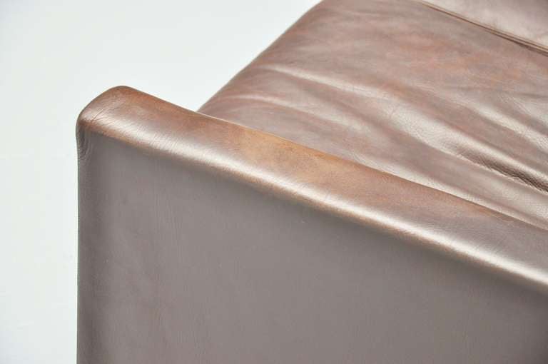 Pierre Paulin 442/2 sofa in brown leather Artifort 1962 1