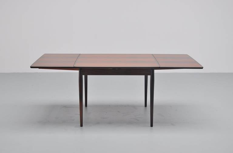 Square rosewood dining table by Arne Vodder for Sibast mobler 1960 1