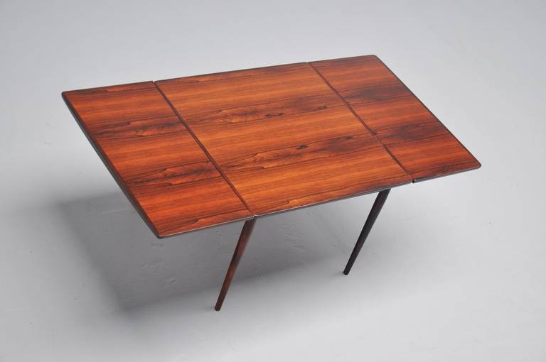 Square rosewood dining table by Arne Vodder for Sibast mobler 1960 2