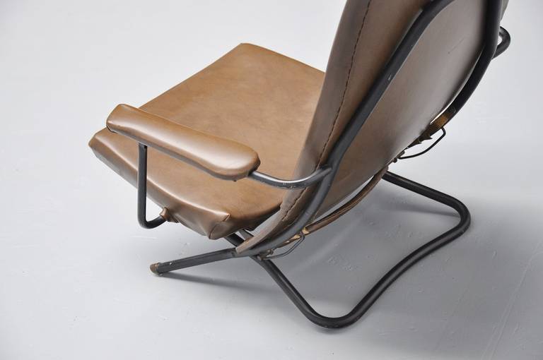 Mid-20th Century French adjustable lounge / armchair Prouve 1950