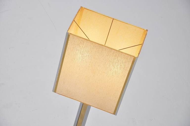 Canvas Willy Rizzo Geometric Floor Lamp Italy 1970