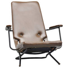 French adjustable lounge / armchair Prouve 1950 9