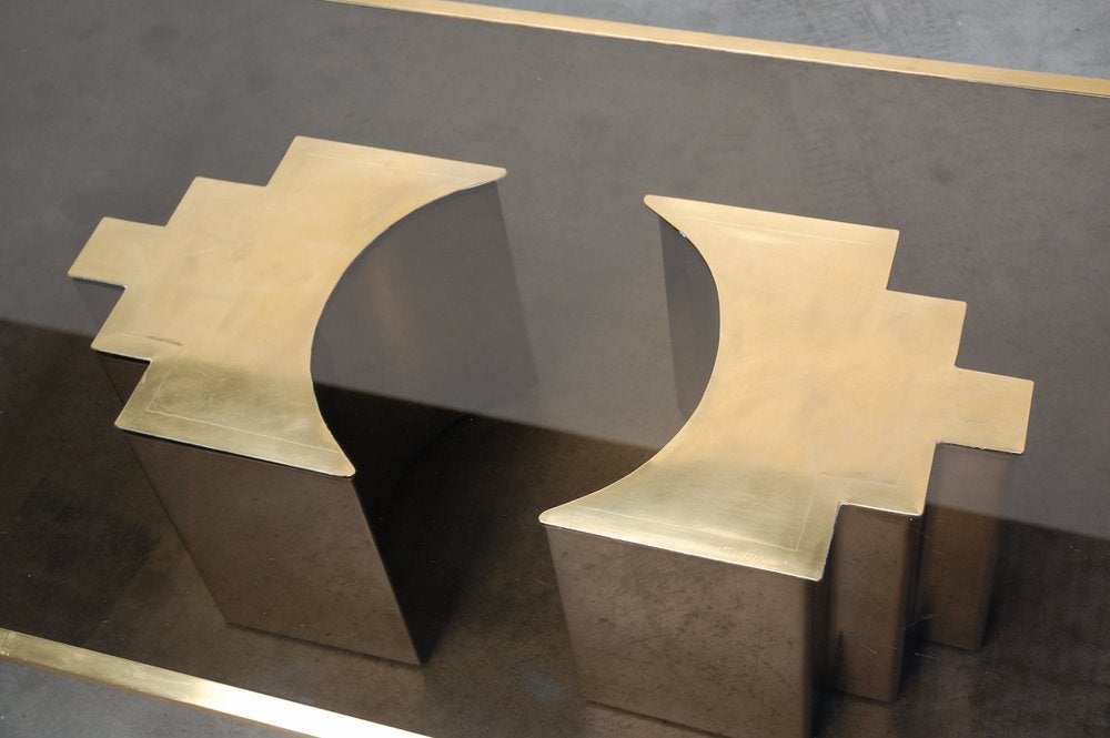 Brass Christian Heckscher coffee table Unique Piece