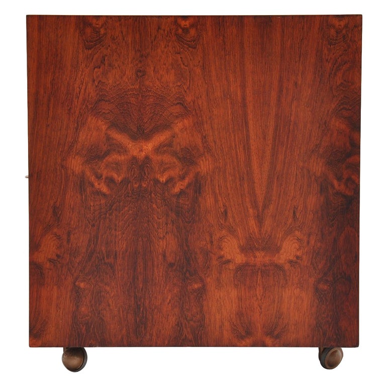 Henry Rosengren Hansen Rosewood Liquor Cabinet Denmark 1960 At