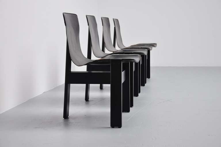 Mid-Century Modern Angelo Mangiarotti Tre 3 Chairs by Skipper 1978