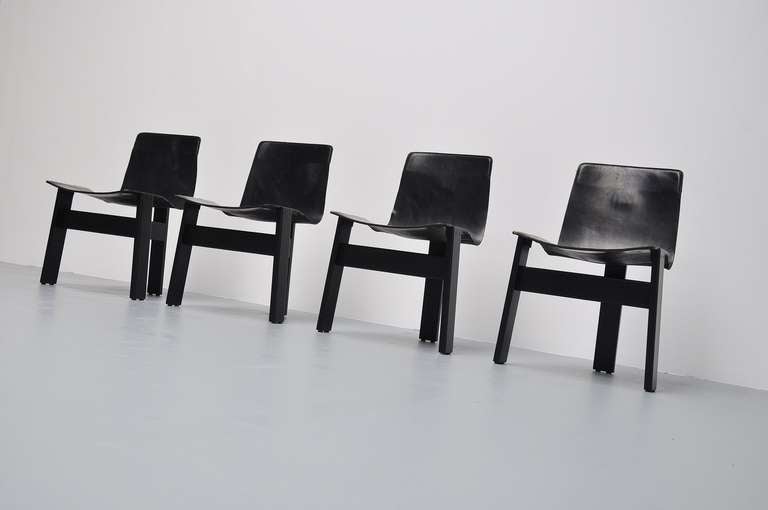 Late 20th Century Angelo Mangiarotti Tre 3 Chairs by Skipper 1978