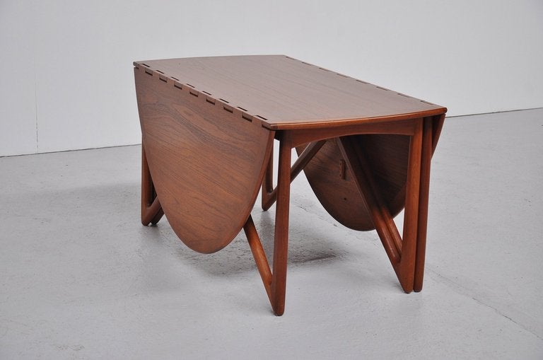 Mid-20th Century Kurt Ostervig Drop Leaf Dining Table In Solid Teak 1960