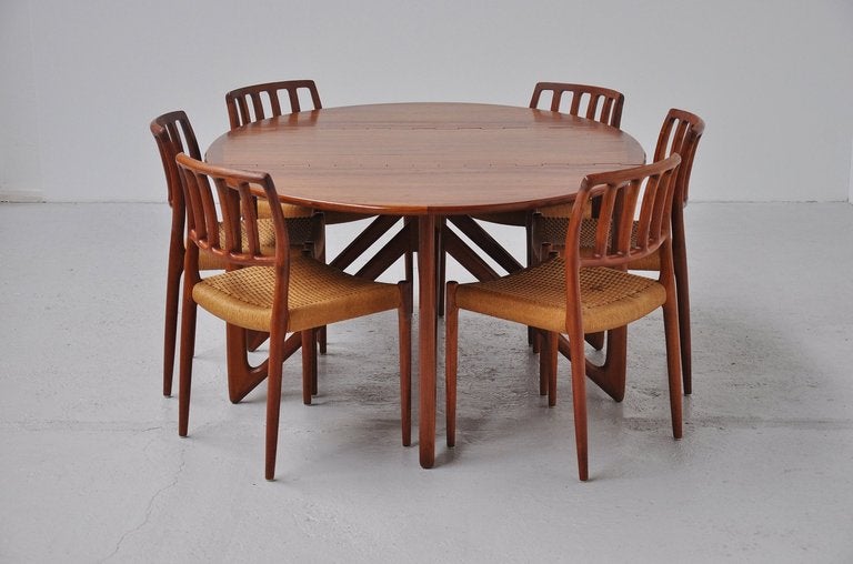 Kurt Ostervig Drop Leaf Dining Table In Solid Teak 1960 3