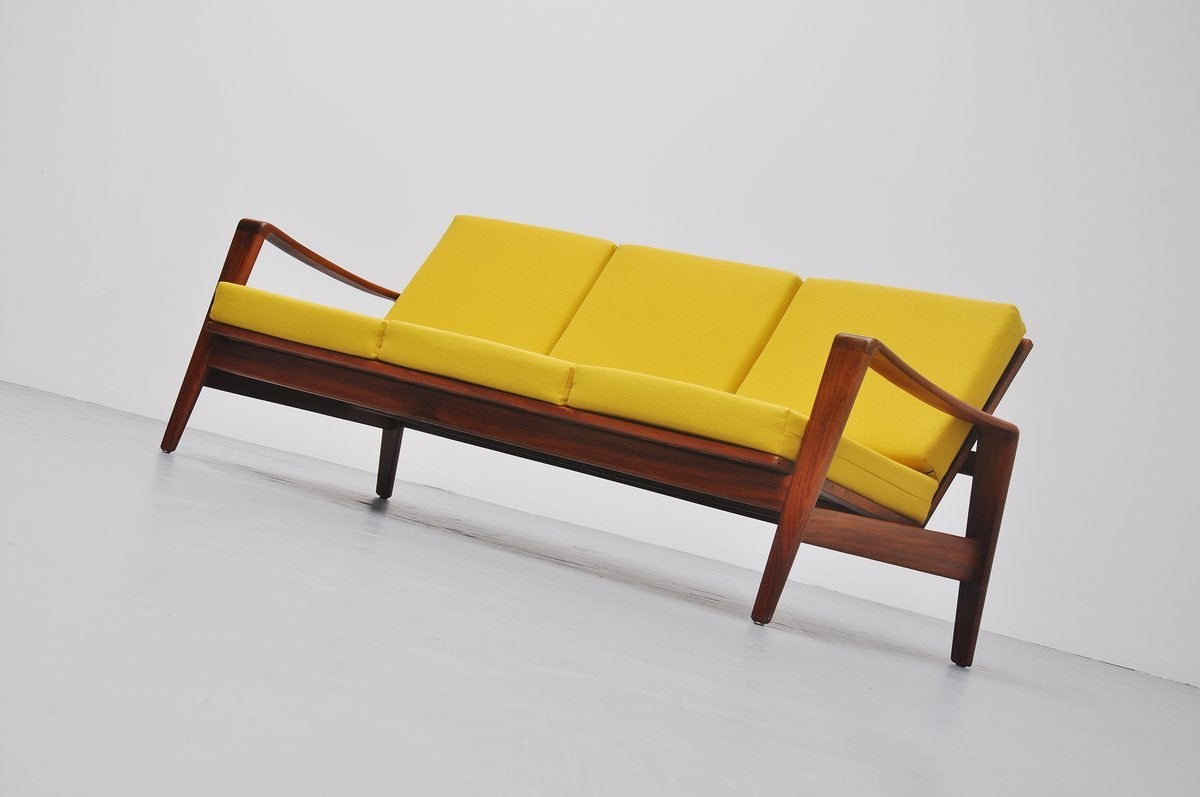 Danish Arne Wahl Iversen Lounge Sofa, Komfort, Denmark, 1960