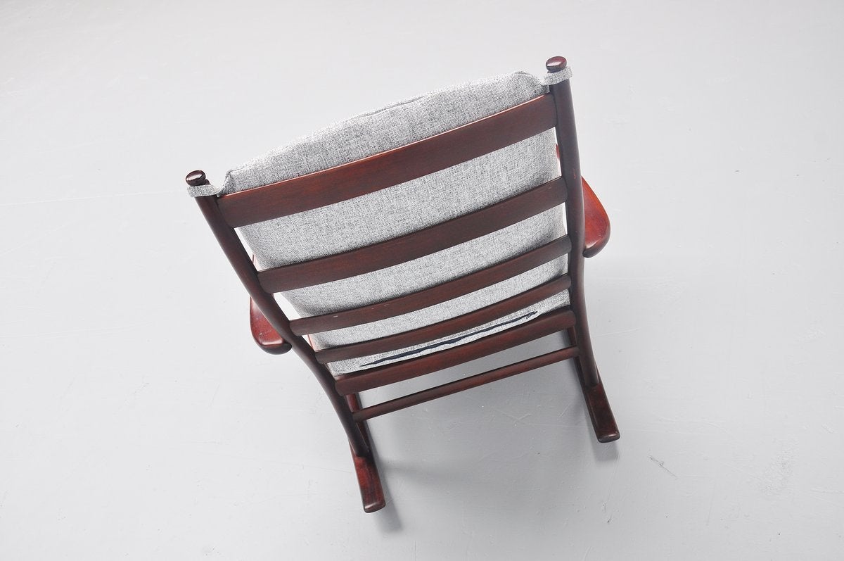 Mahogany Danish Rocking Chair, 1960 4