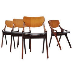 Teak Hovmand Olsen Chairs Set 1960