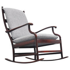 Vintage Mahogany Danish Rocking Chair, 1960