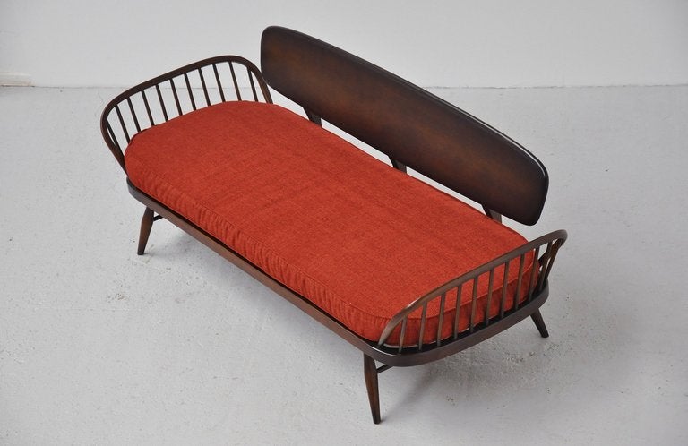 Mid-20th Century Luigi Ercolani daybed sofa stained wood by Ercol 1960