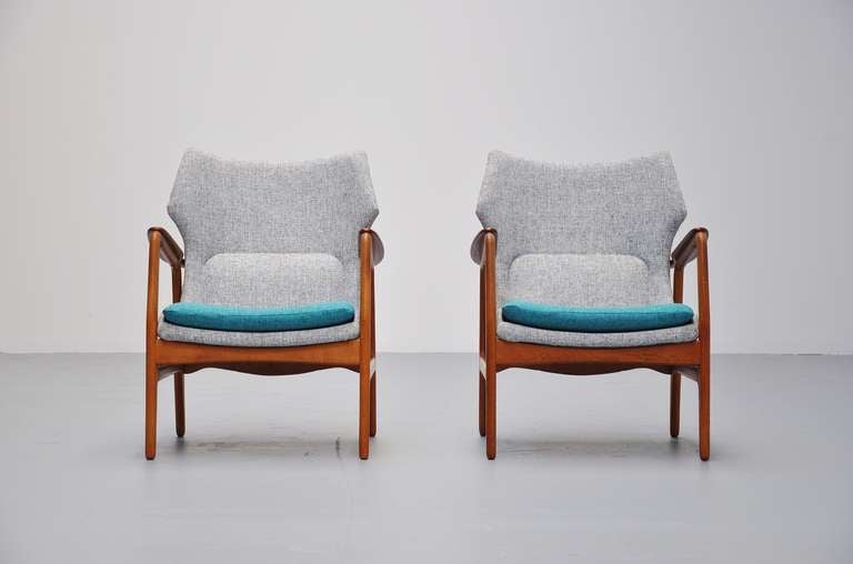 Pair of Bovenkamp Wingback Chairs with New Upholstery, 1960 2