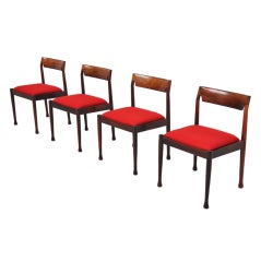 Danish modern rosewood dining chairs