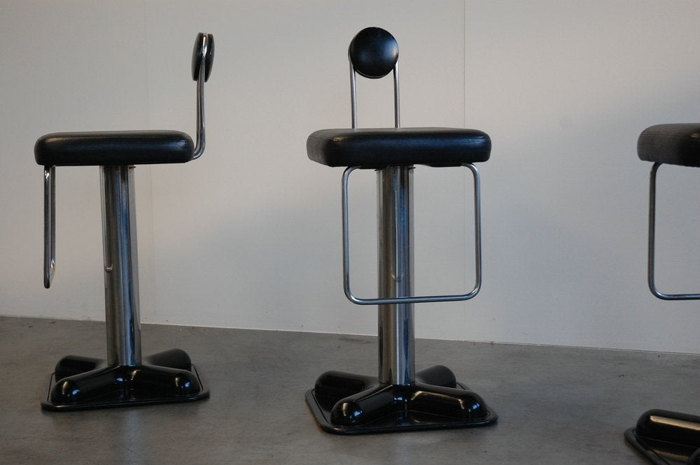 Joe Colombo Birillo Bar Stools for Zanotta In Excellent Condition In Roosendaal, Noord Brabant