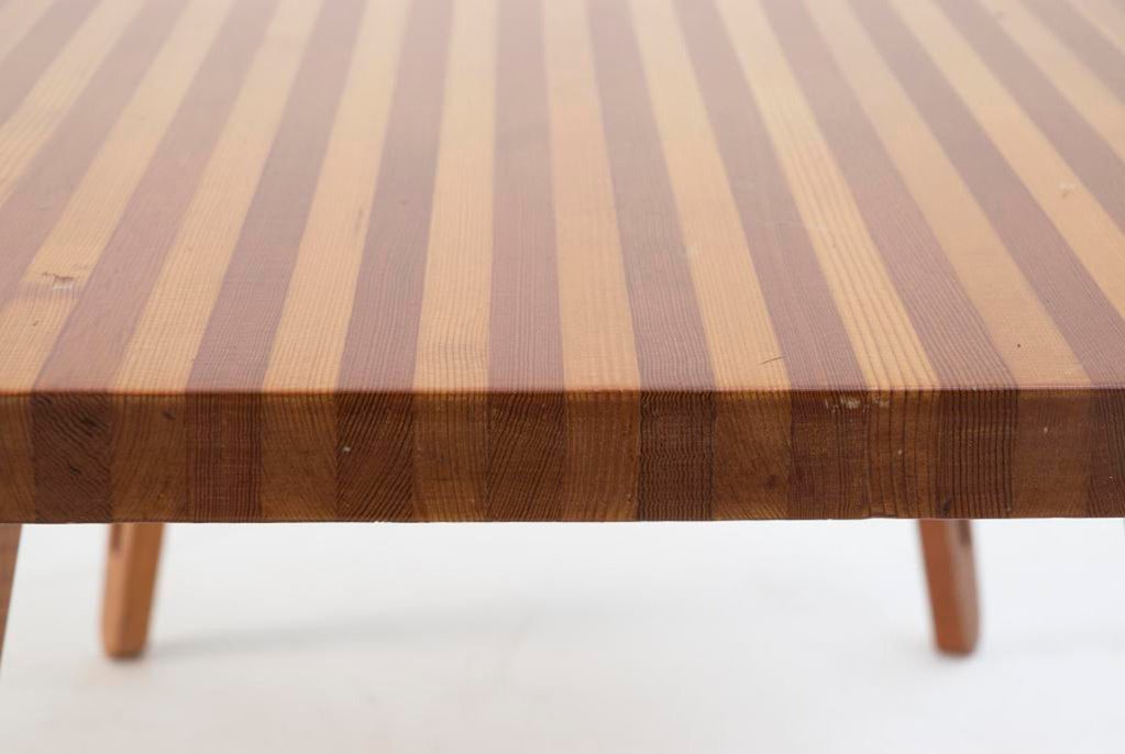 Striped Scandinavian Ash Coffee Table In Good Condition In Waalwijk, NL