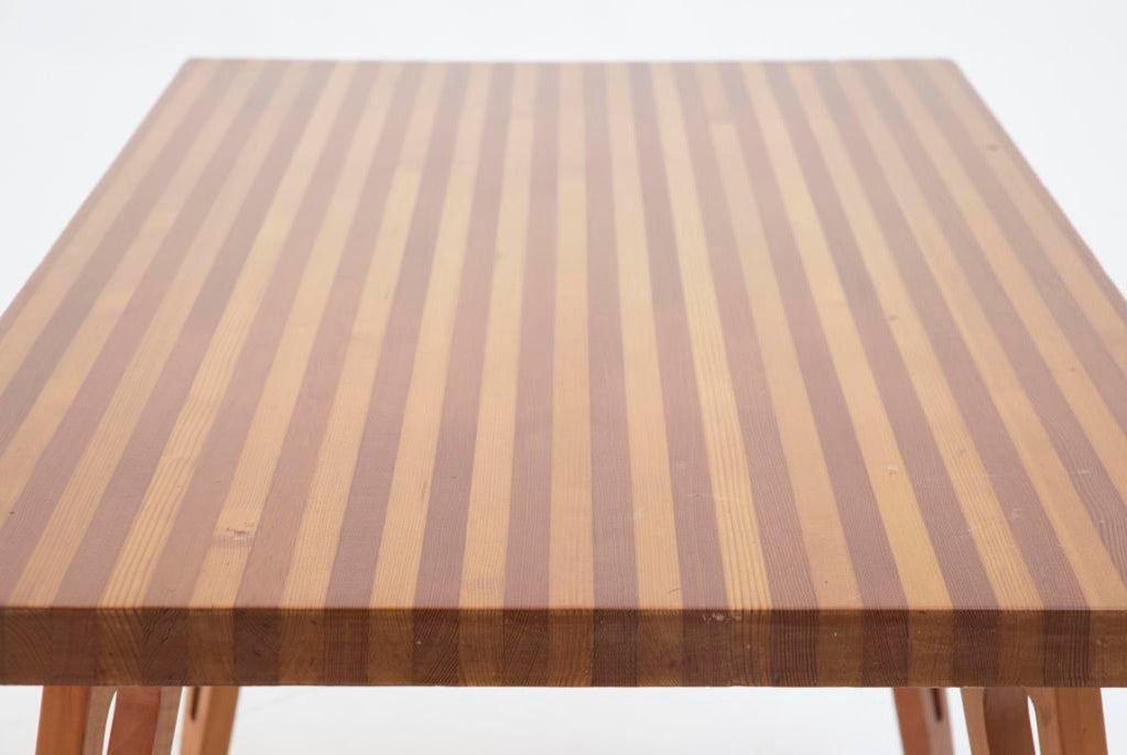 Mid-20th Century Striped Scandinavian Ash Coffee Table