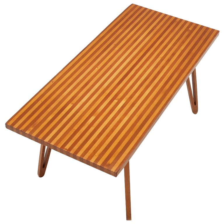 Striped Scandinavian Ash Coffee Table