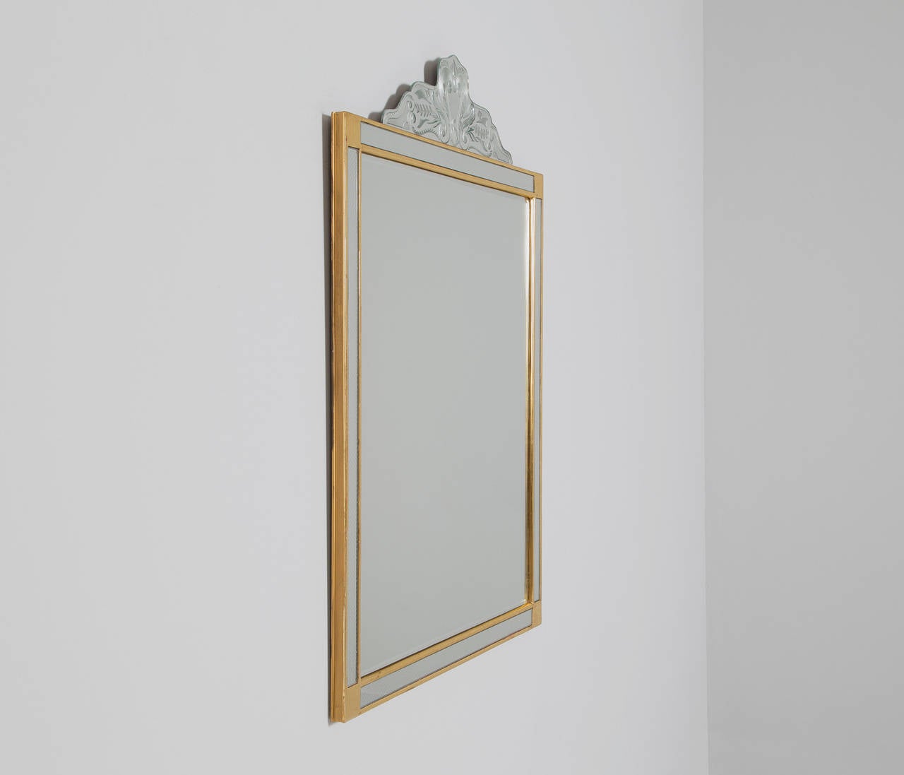Mid-Century Modern Large Italian Mirror, 1950s