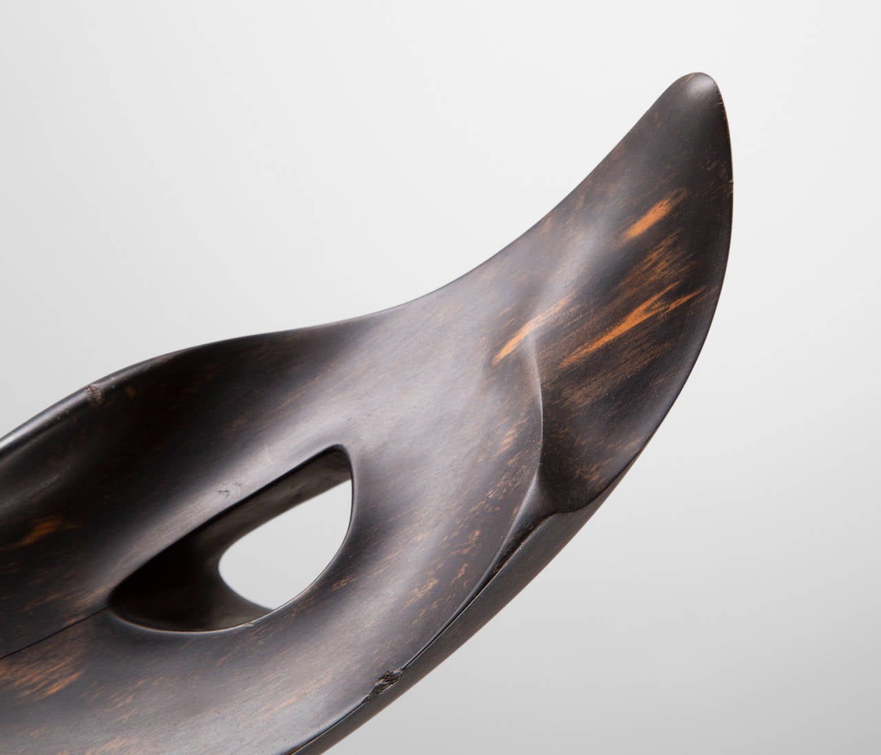 French Signed Alexandre Noll 'Flame' Sculpture in Ebony