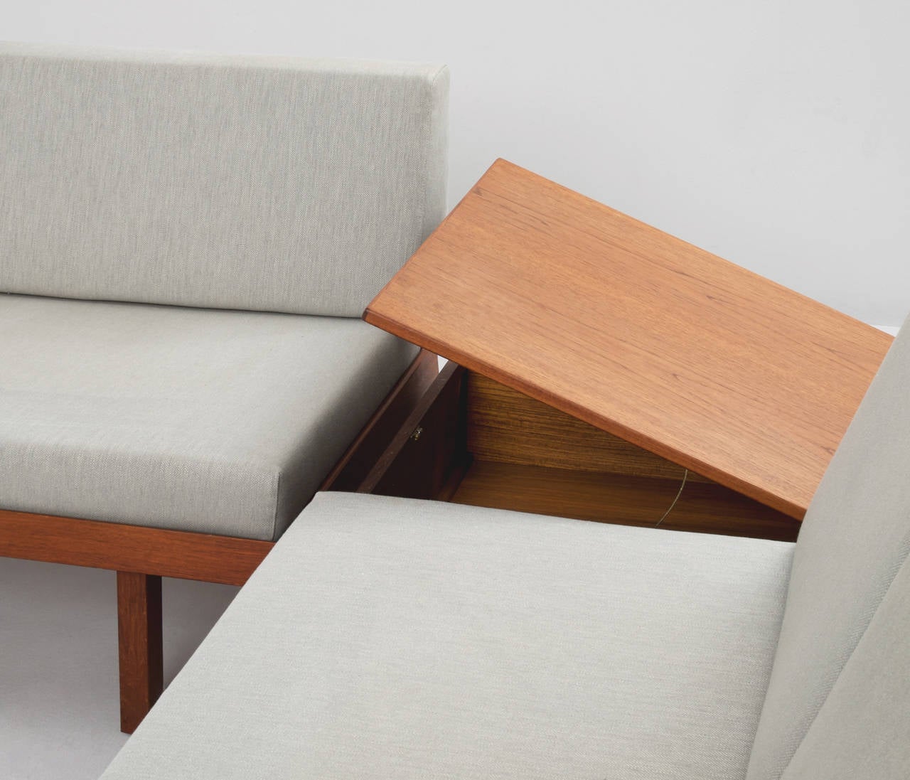 Danish Living Room Set in Teak and Fabric Upholstery 2