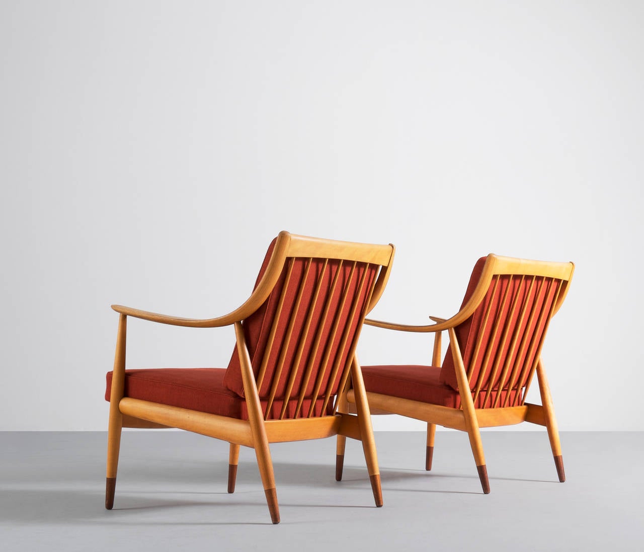 Danish Matching Pair of Lounge Chairs by Peter Hvidt & Orla Molgaard Nielsen