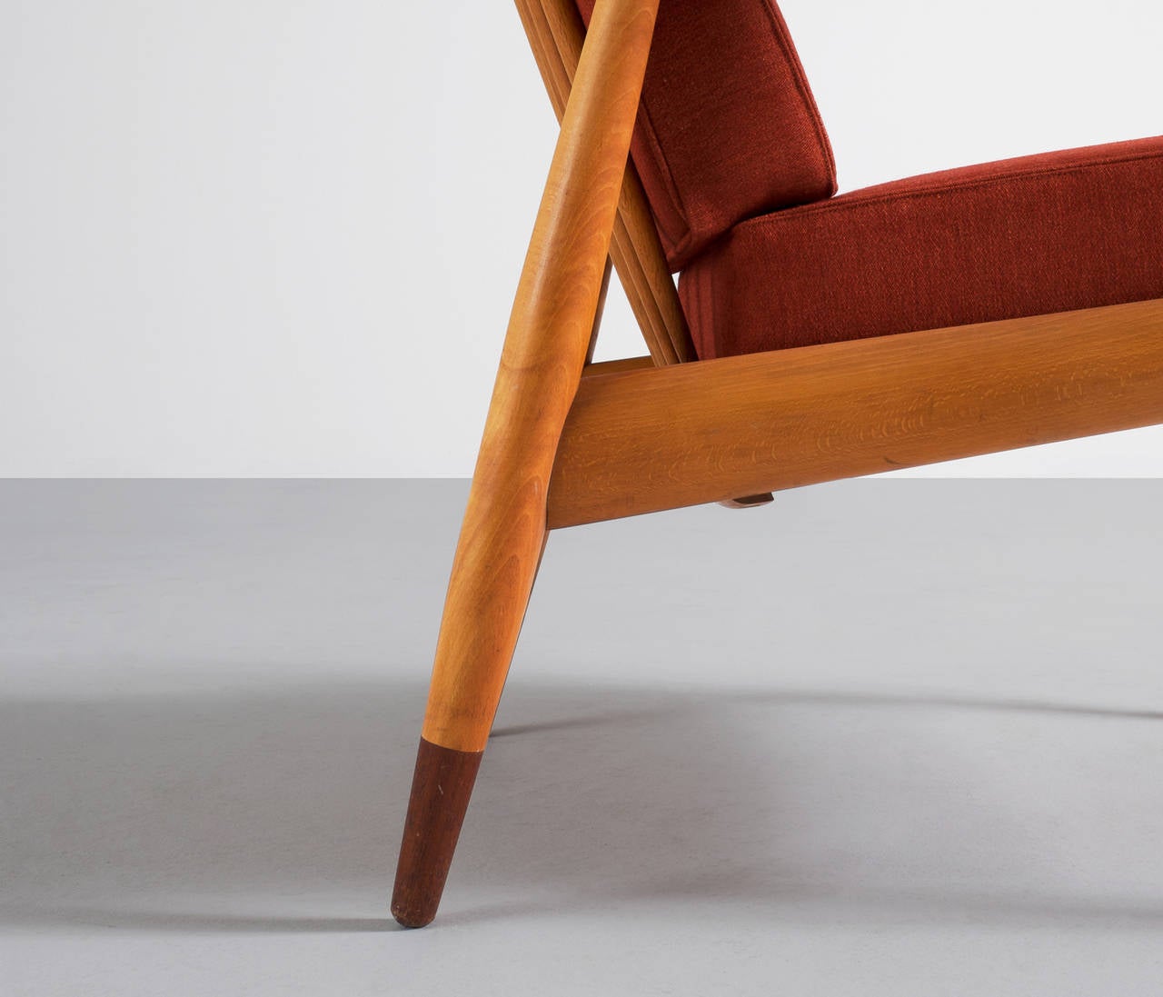 Birch Matching Pair of Lounge Chairs by Peter Hvidt & Orla Molgaard Nielsen