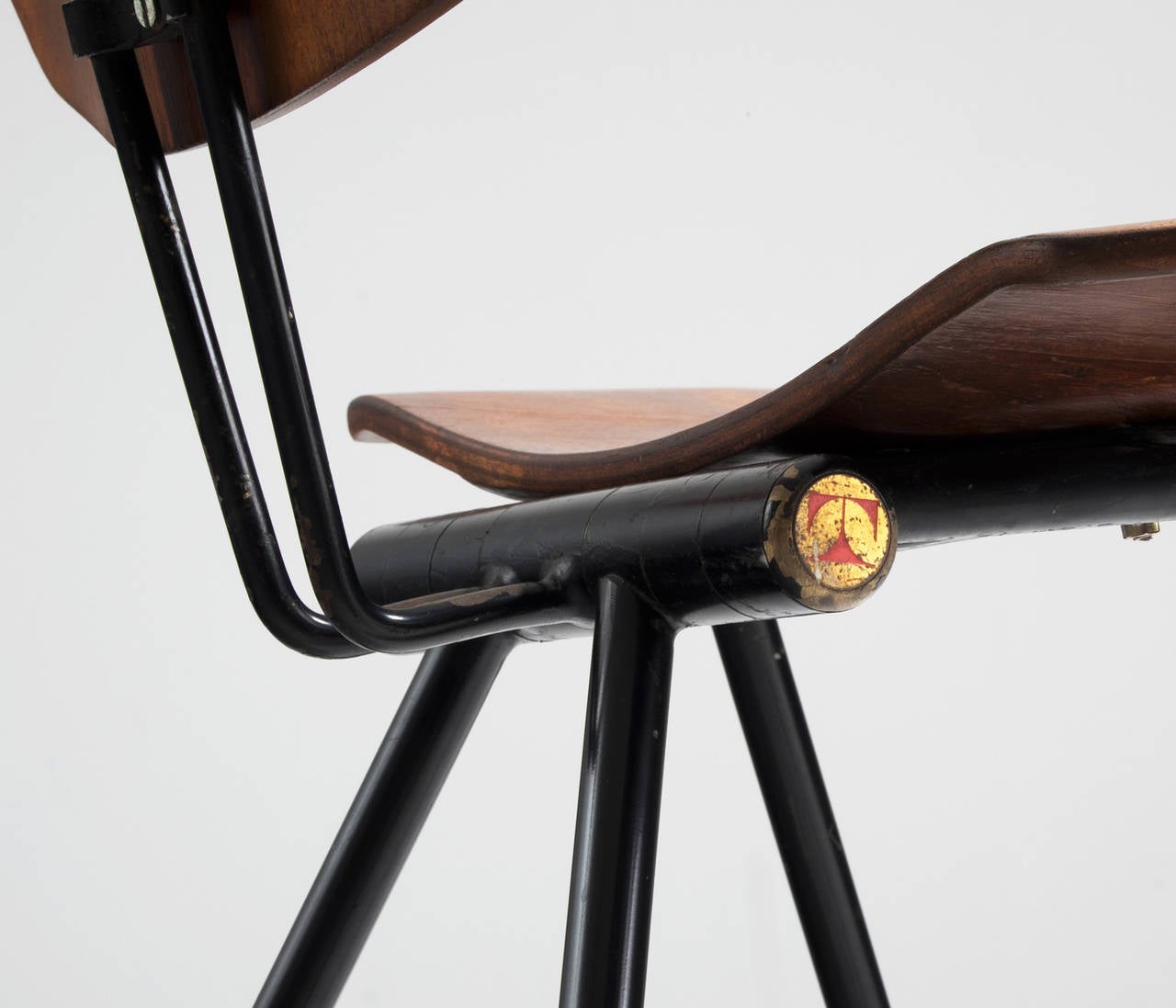 Painted Osvaldo Borsani 'S88' Folding Chair for Tecno