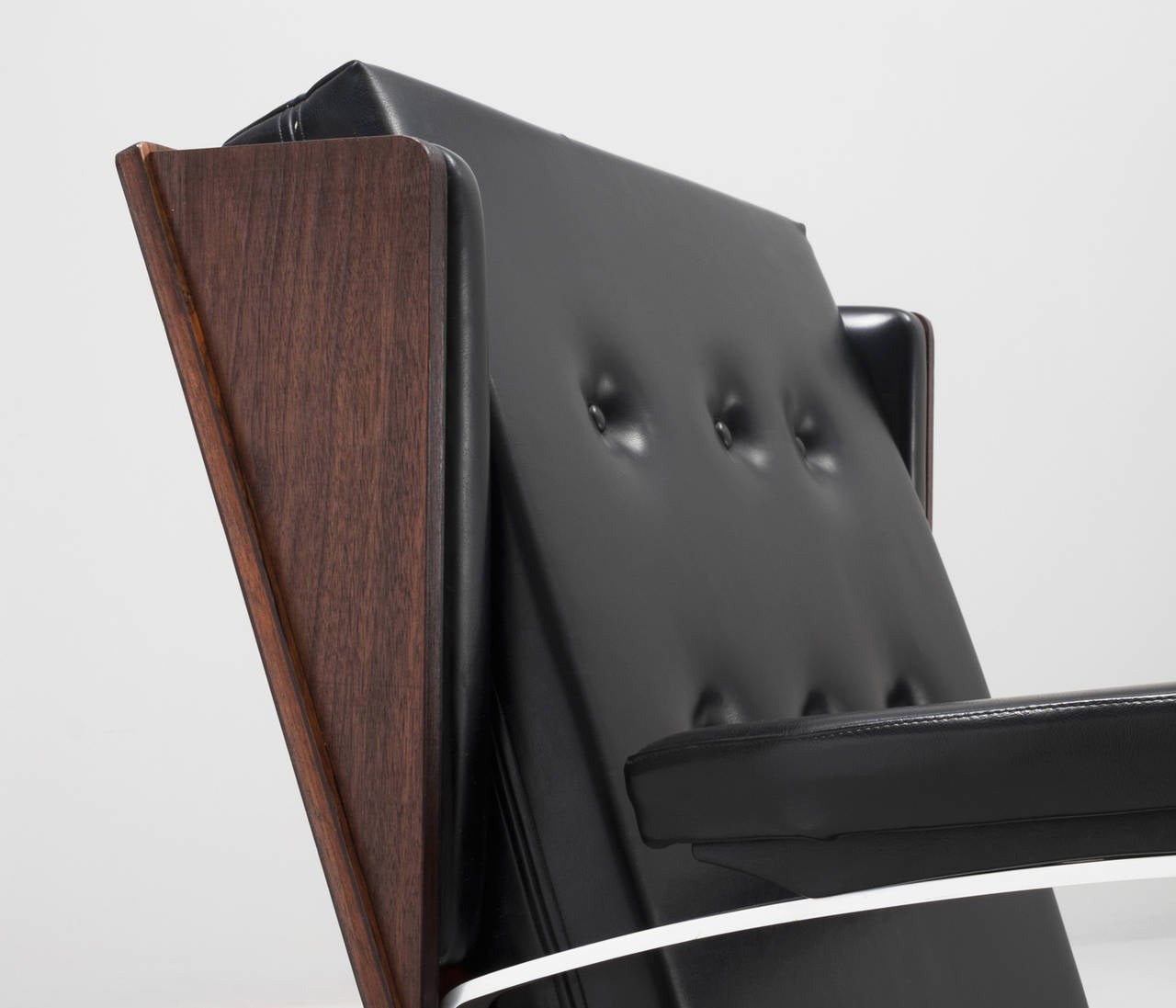 Set of Two Unusual Rosewood Lounge Chairs for Cassina, style of Ico