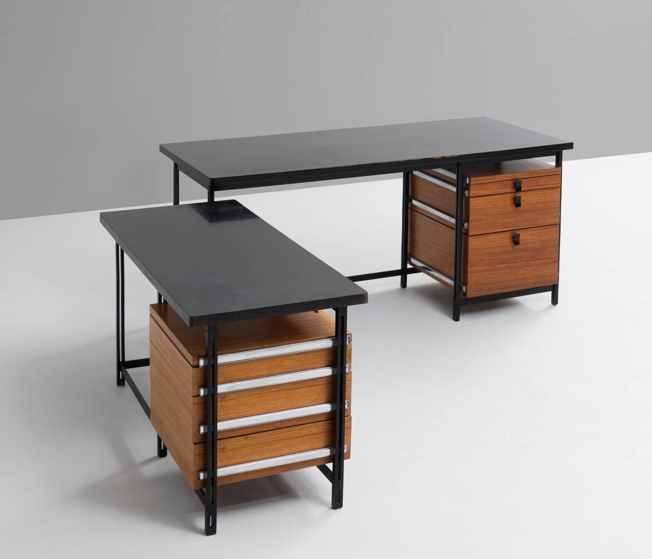 Mid-Century Modern Rare Executive Desk by Jules Wabbes, Old Version