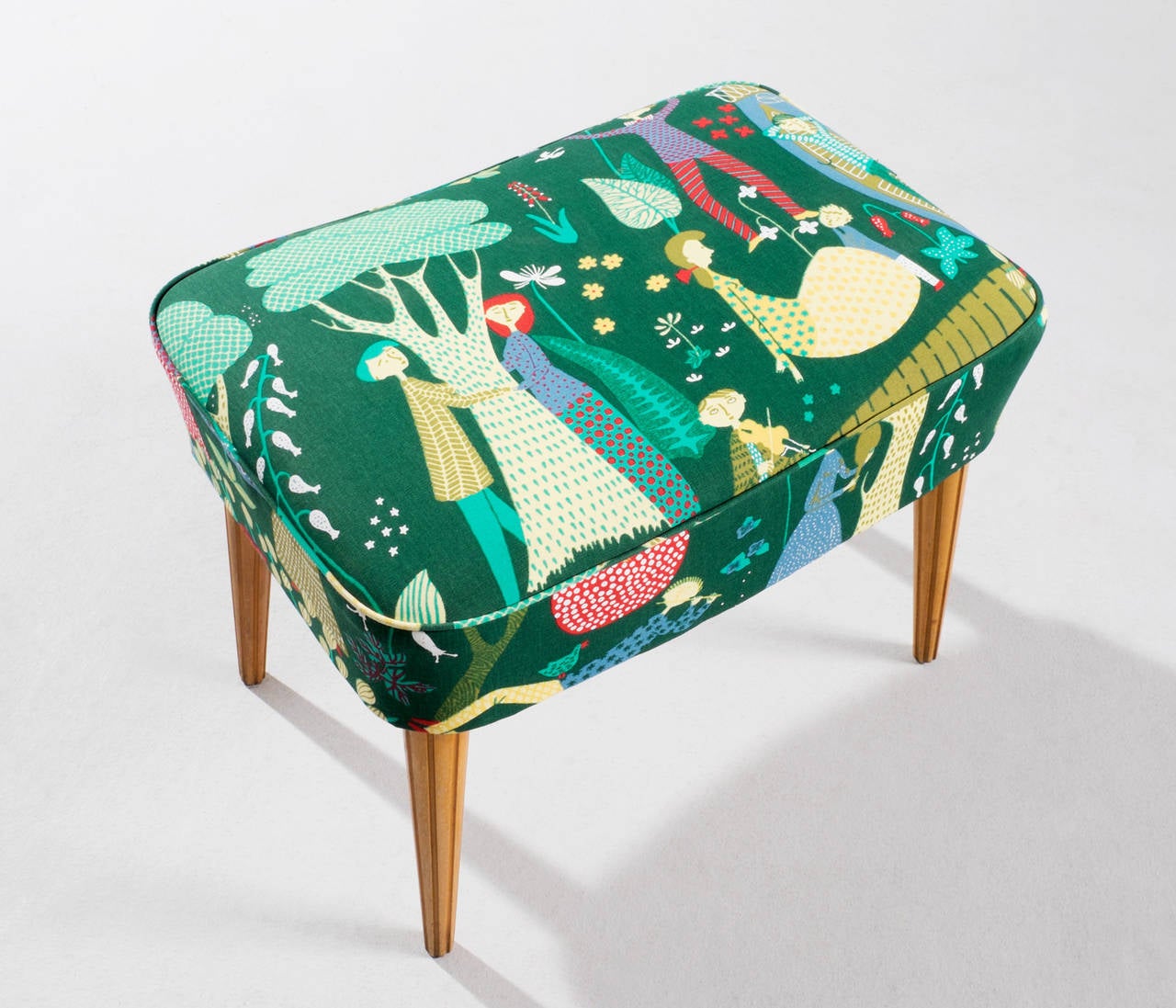 Fabric Carl Malmsten 'Farmor' Lounge Chair with Ottoman