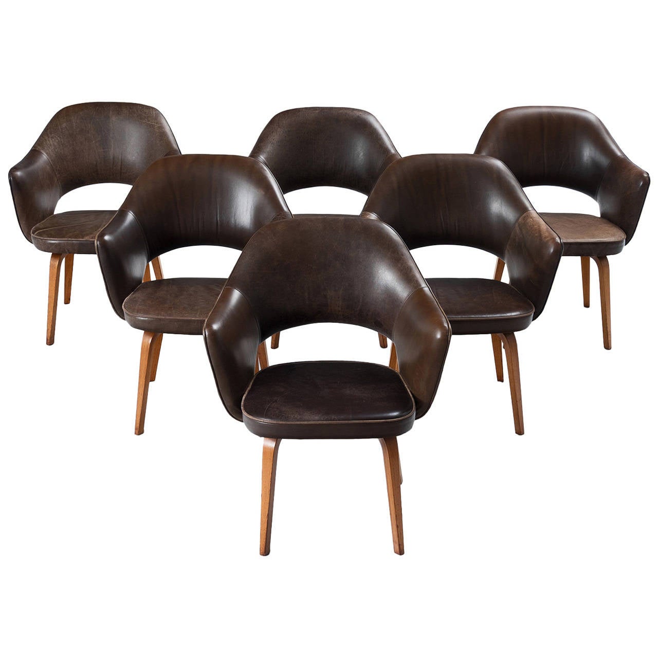 Set of Six Conference Chairs by Eero Saarinen for Knoll