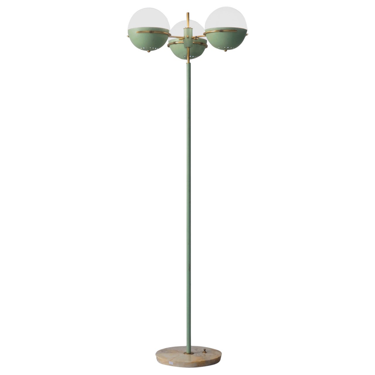 Floor Lamp by Stilnovo with Brass Details