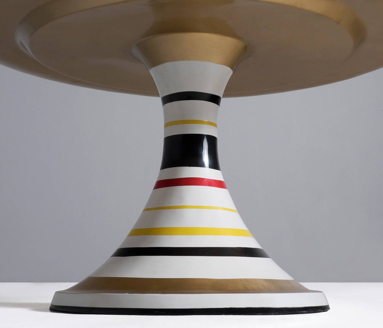 Italian Valentina Audrito Colorful Round Pedestal Table
