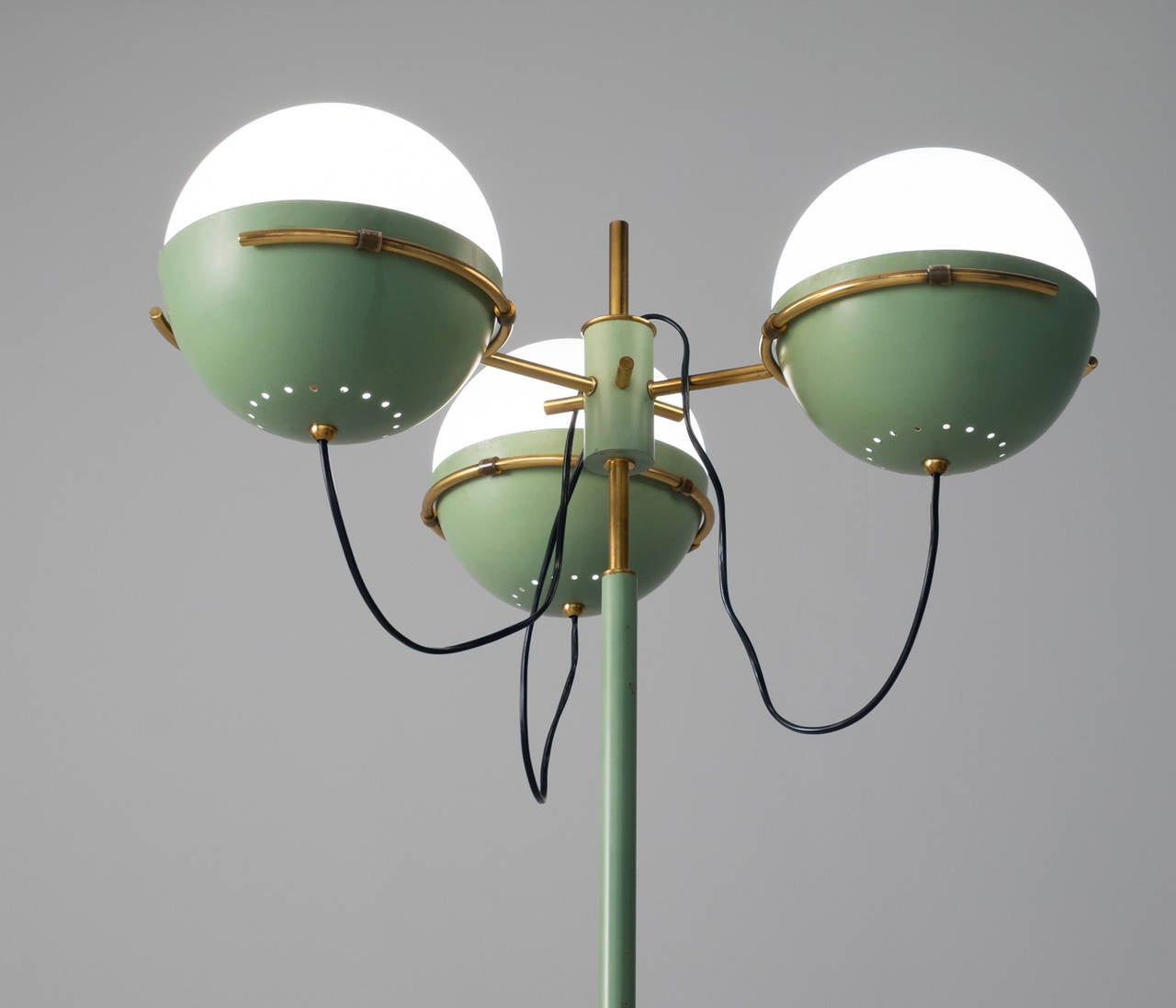 Mid-Century Modern Floor Lamp by Stilnovo with Brass Details